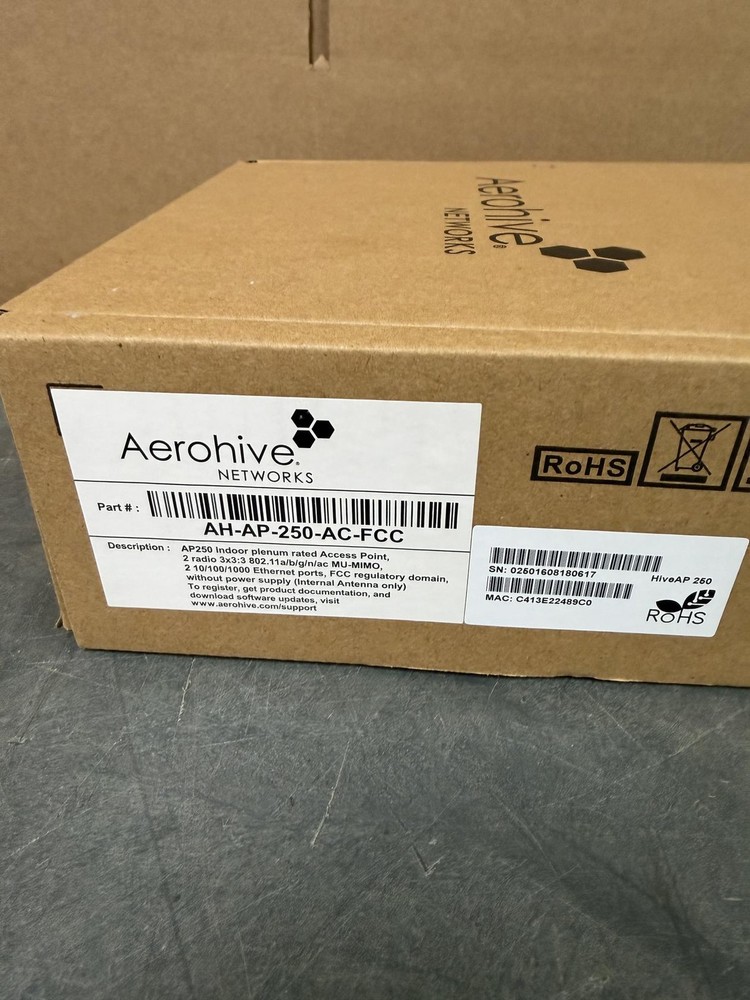 New Aerohive Networks AP250 Indoor Plenum Rated Access Point