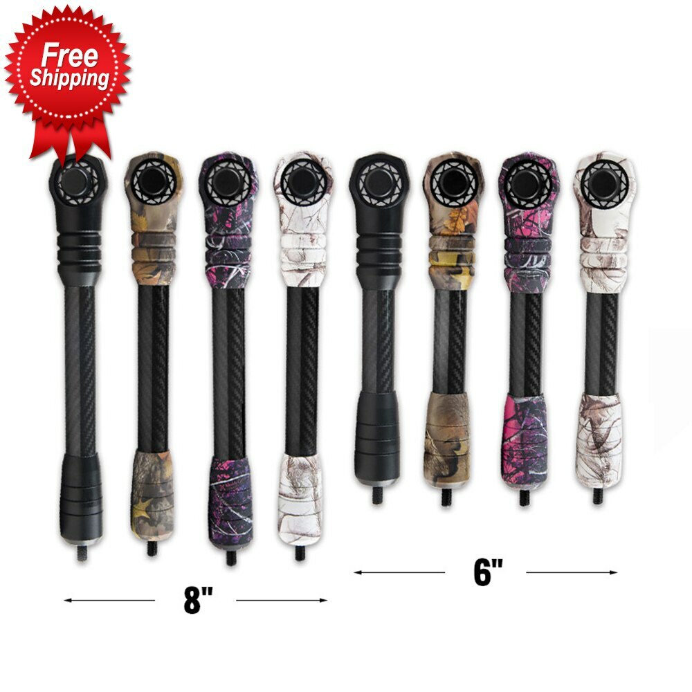 6/8'' Alloy Compound Bow Stabilizer Silencer Vibration Dampener Archery Bow Hunt