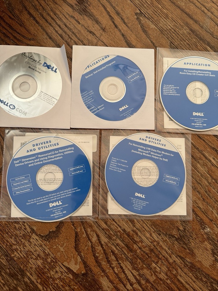 Dell Dimensions Resource CD Applications Drivers and Utilities Display Lot
