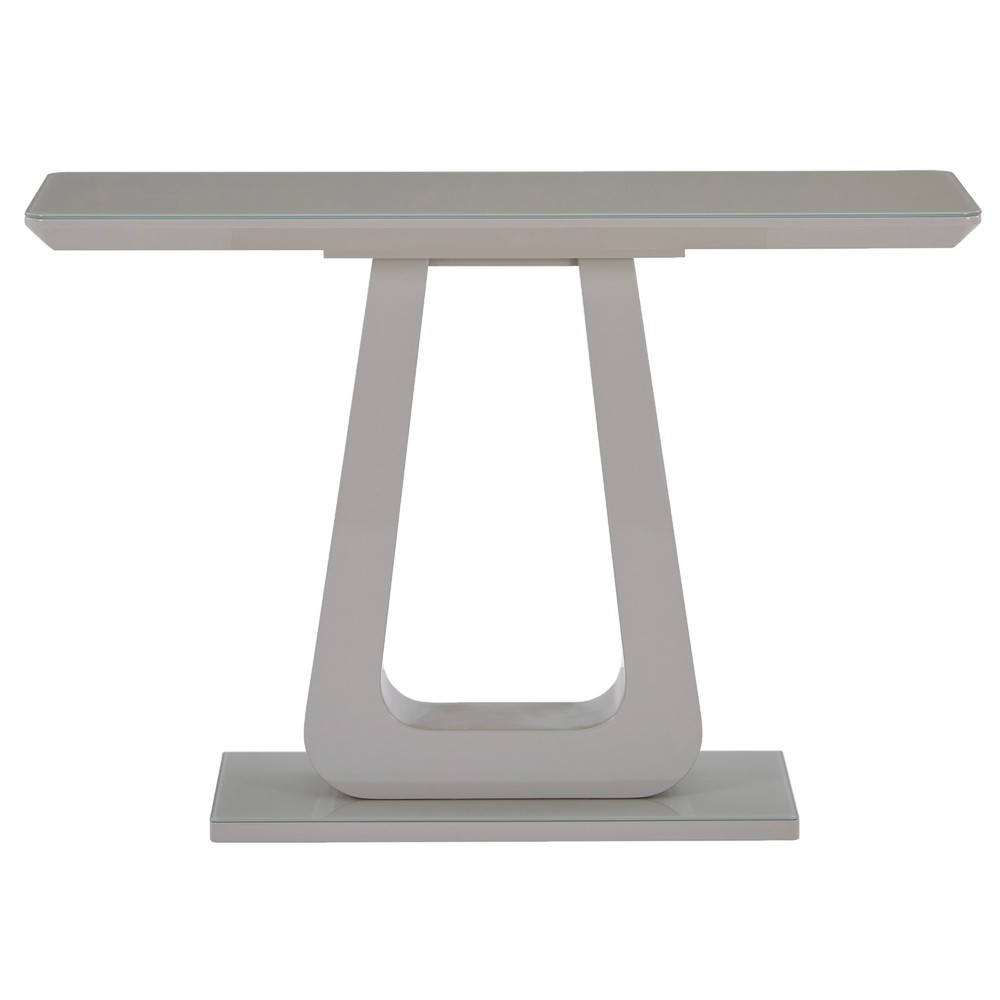 Inspire Contemporary MDF Glass Console Table Grey