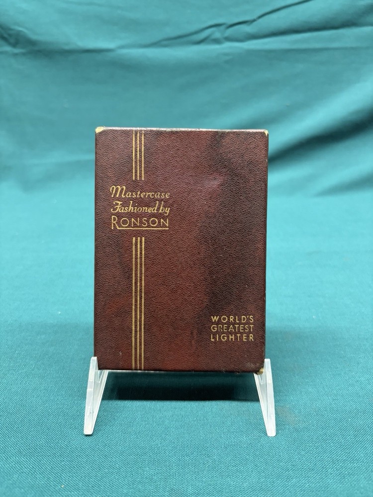 Vintage Art Deco Ronson Mastercase Lighter and Cigarette Case in Original Box