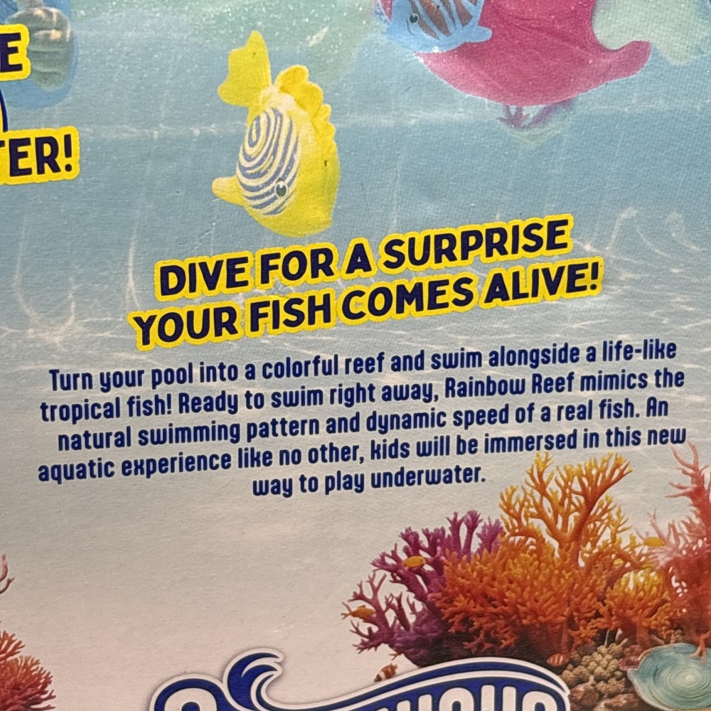 SwimWays Rainbow Reef Fish “Lebron Waves” Floating Bath Pool Toy NEW