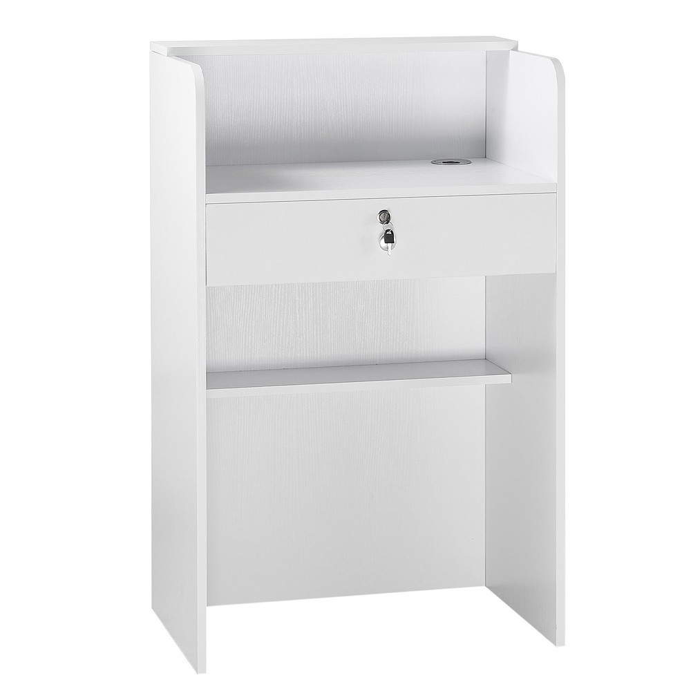 VEVOR Reception Desk 23.6 inch Small Rectangular Front Counter Table with Drawer