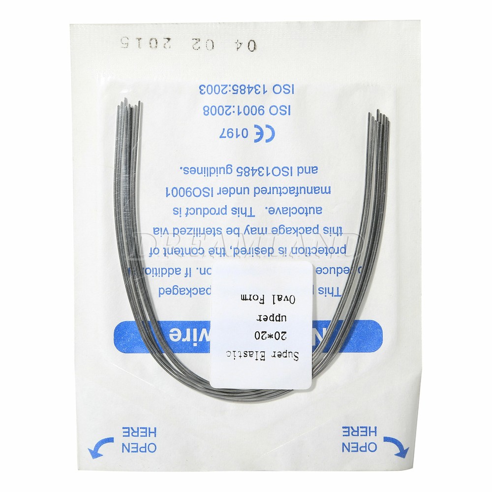 10 Packs 20x20 Upper & Lower Dental Rectangular Niti Arch Wire Super Elastic