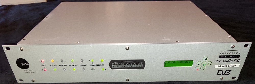 International Datacasting SuperFlex Pro Audio EXP  DVB-S/DVB-S2  SFX4104FR  PRSS