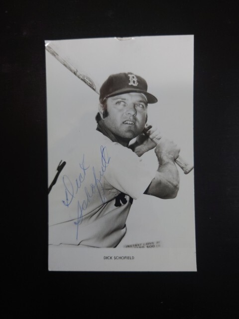 DICK SCHOFIELD BOSTON RED SOX AUTOGRAPHED PHOTO (No COA)