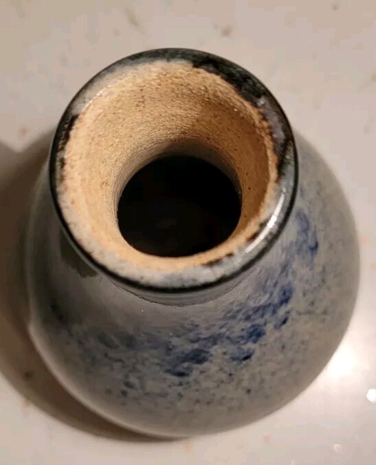 STUDIO ART POTTERY STONEWARE BLUE GLAZE BUD VASE
