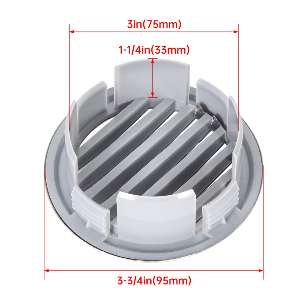 BOAT 3" DOMED CHROME SWIM PLATFORM DECK VENT DRAIN GRILL REPLACE