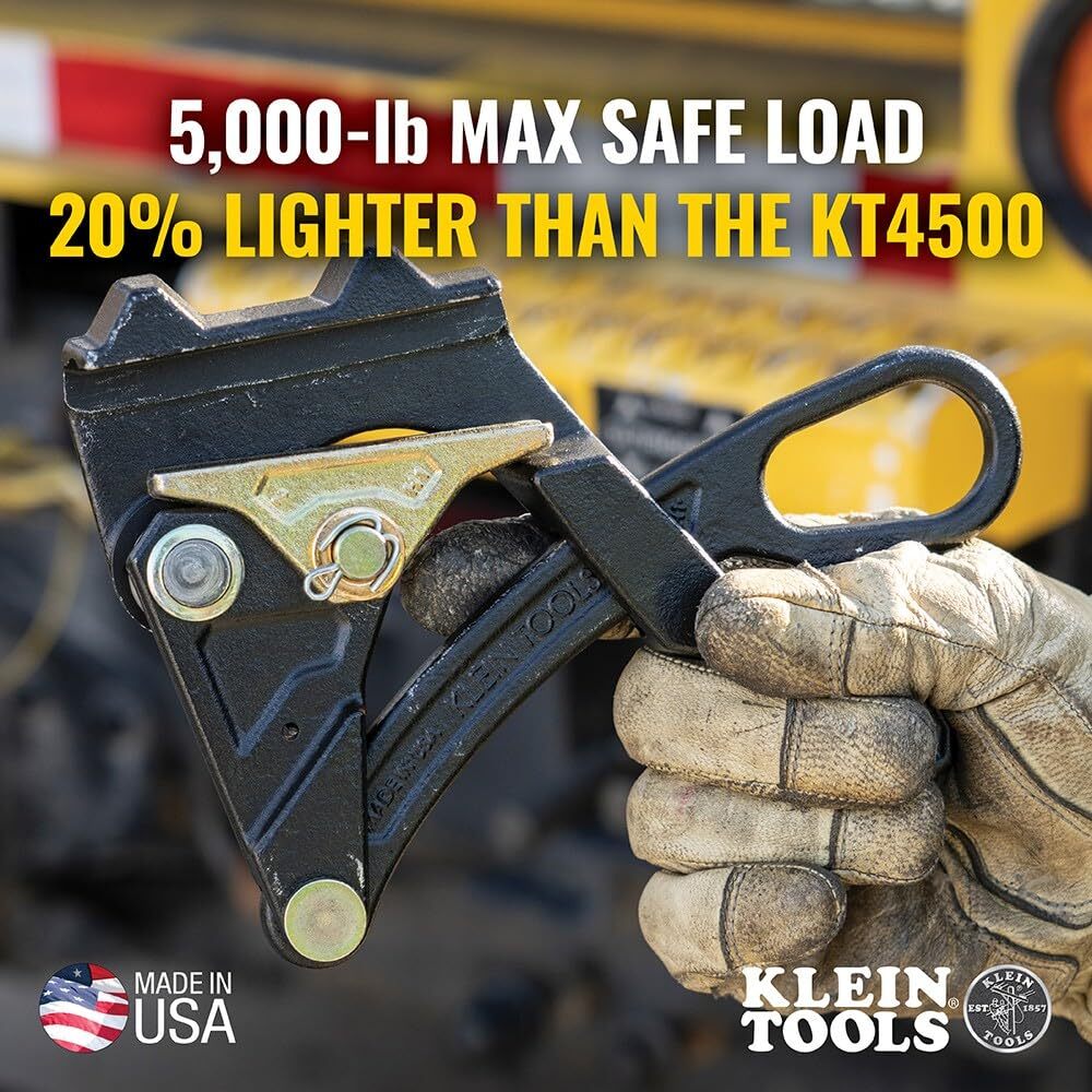 Klein Tools 16477 Cable Pulling Wide Range Parallel Jaw Grip w 5000lb Max