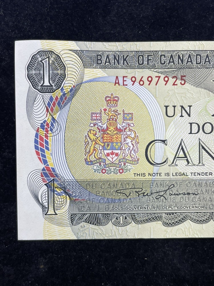 1973 Canada $1 dollar Bill Queen Elizabeth Uncirculated