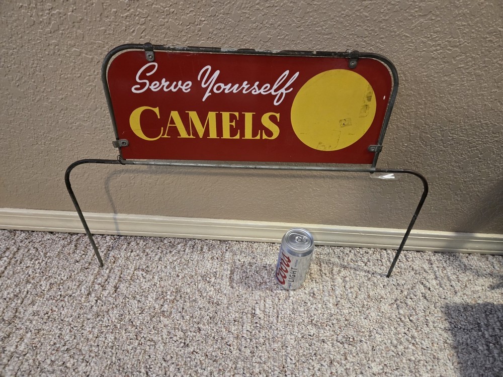 Vintage Camel Cigarette 2 Sided Sign