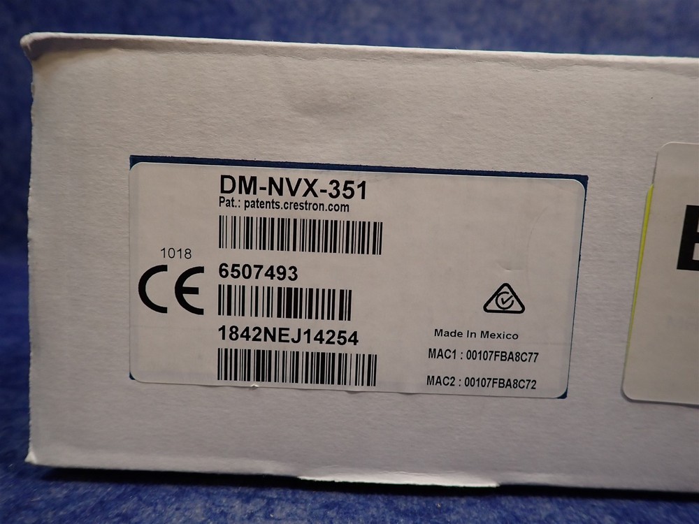 NEW Crestron DM-NVX-351 4K60 4:4:4 HDR Network Encoder/Decoder w Downmixing (S7)