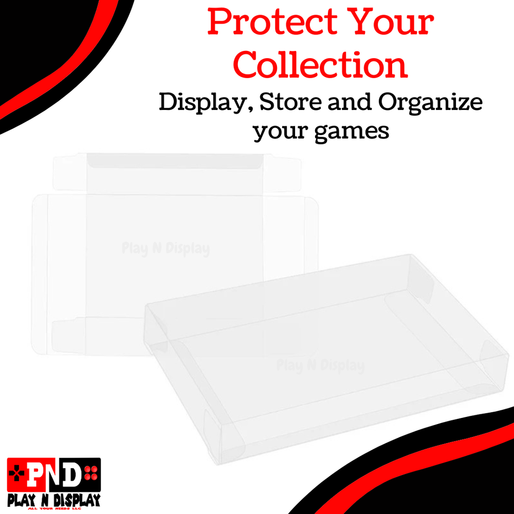 10 Sega Saturn CD PS1 Protective Sleeve Box Protector Clear Plastic Display Case