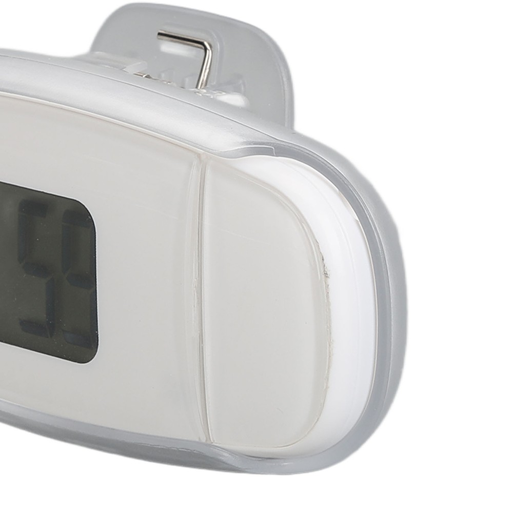 (White)Step Counter Large LCD Screen USB Rechargeable Pedometer W/ Lanyard FF