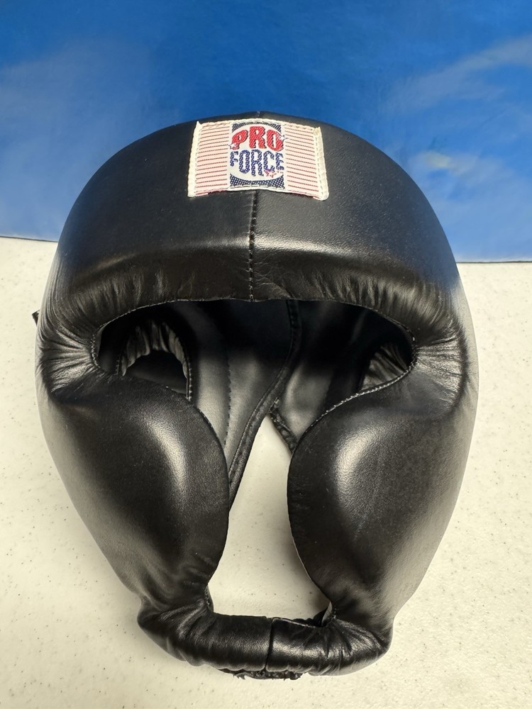 Pro Force Black Large Boxing Headgear
