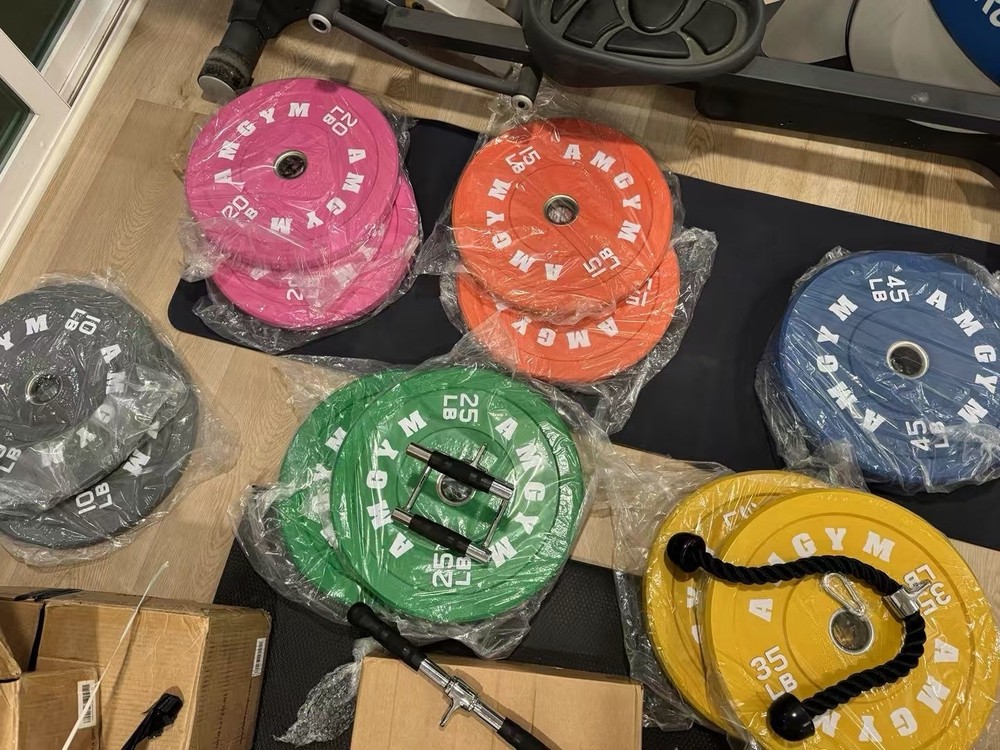 Multi Function Smith Machine + 380LB Color Bumper Plates — Excellent Condition