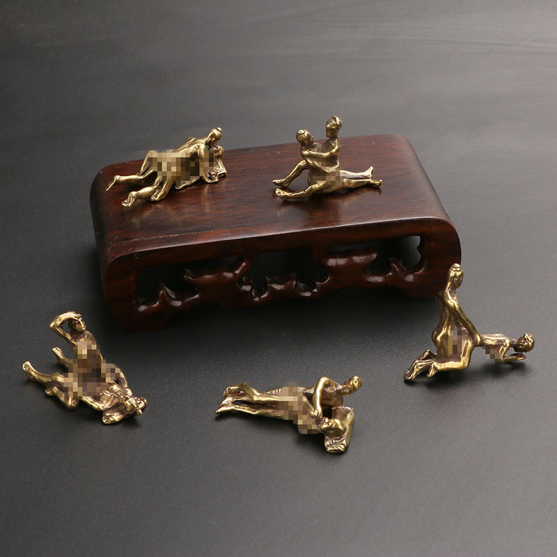 Hot 5pcs/set ornaments bronze small bronze figures personalized creative artwork