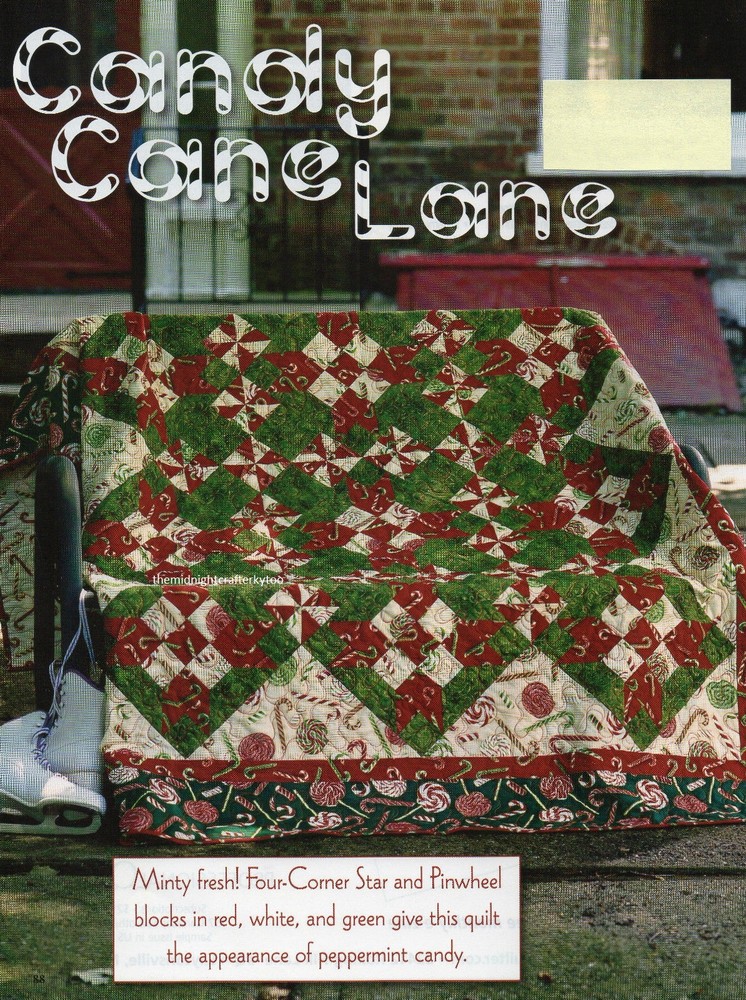 Candy Cane Lane Quilt Pattern Pieced CT