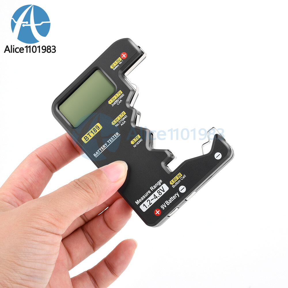 Digital Battery Tester Checker Electricity Indicator Universal AA, AAA 9V Button