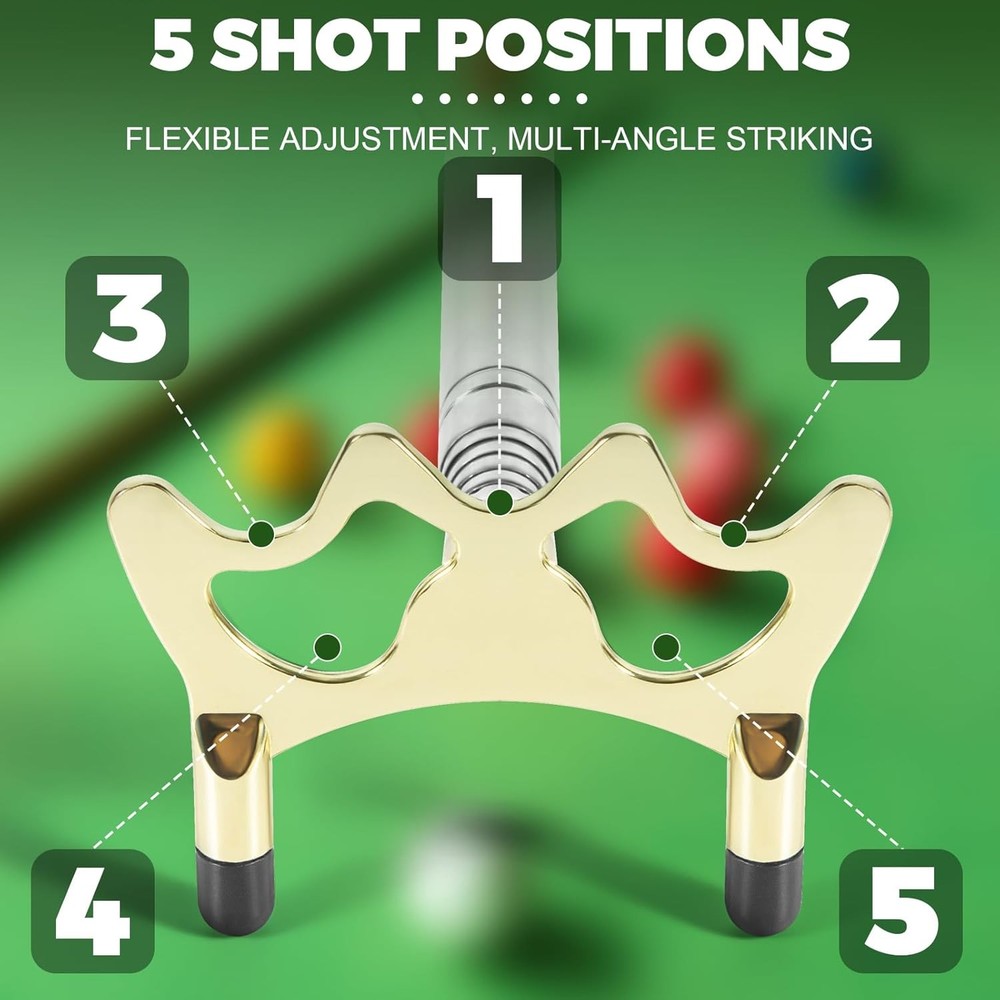 Pool Bridge Stick, Professional Retractable Pool Cue Bridge with Removable Brass