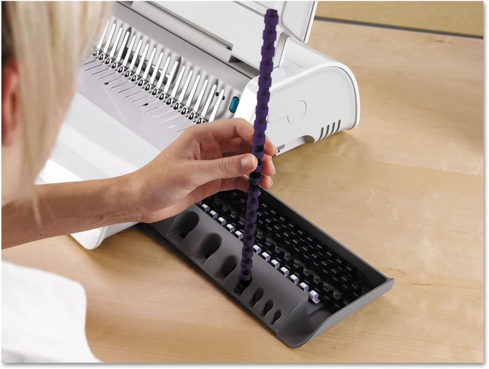 Compact Comb Binding Machine with Built-in Storage Tray and Measurement Device