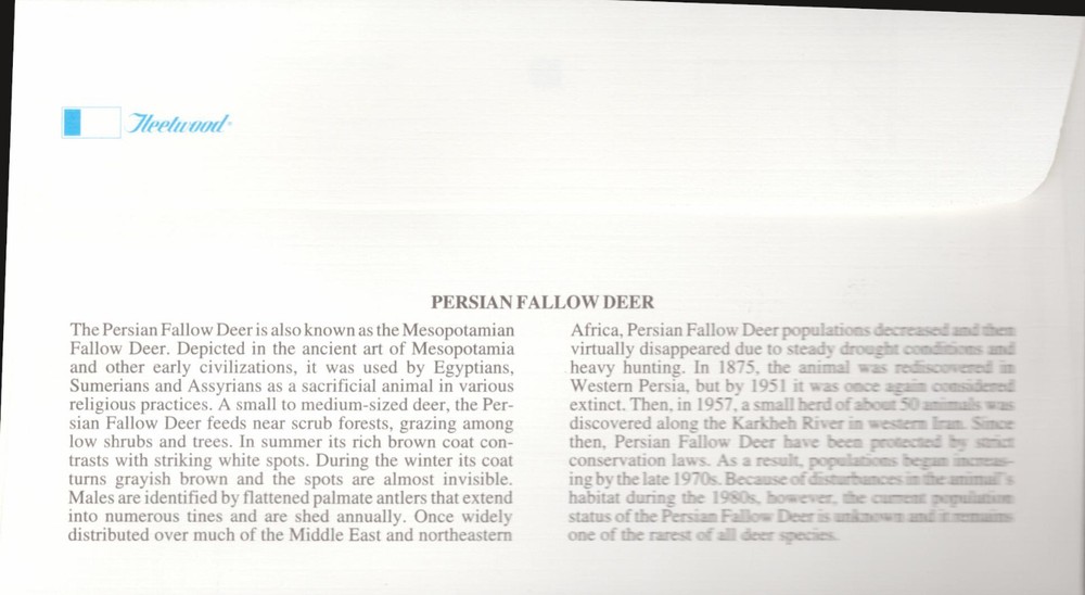 UN Issued Endangered Species = Wild Animals = Persian Fallow Deer