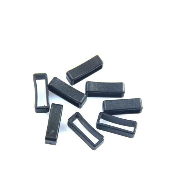 Plastic Keeper Belt Loop Square Loop Buckle for Backpack Straps Black color