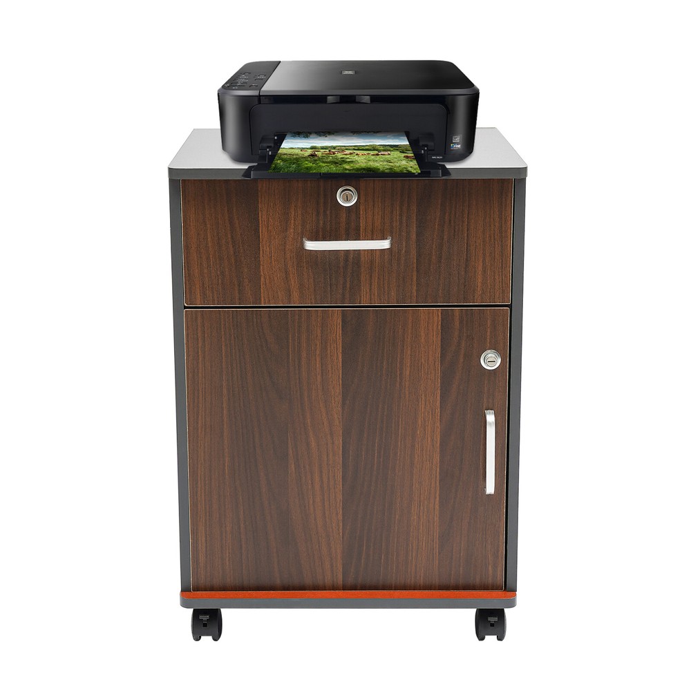 Filing Cabinet 1-Drawer Organizer Vertical File Cabinet Office Storage with Lock