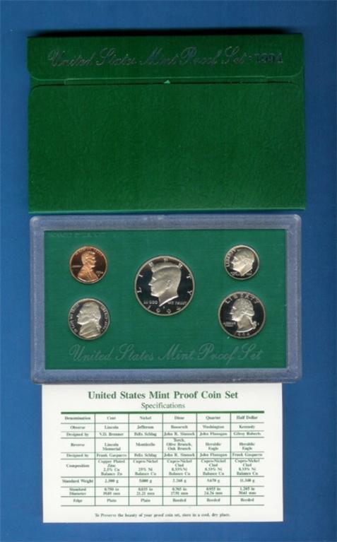 1994 Proof Set - Box/COA Complete - Deep Cameo