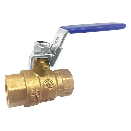 3/8" Fnpt Brass Ball Valve Inline, 32H971