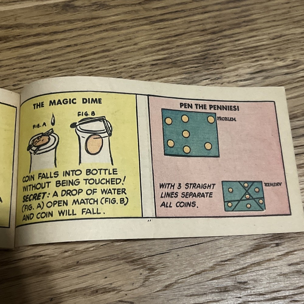 Vintage 1957 Chuckles Candy Magic Comic Premium Booklet