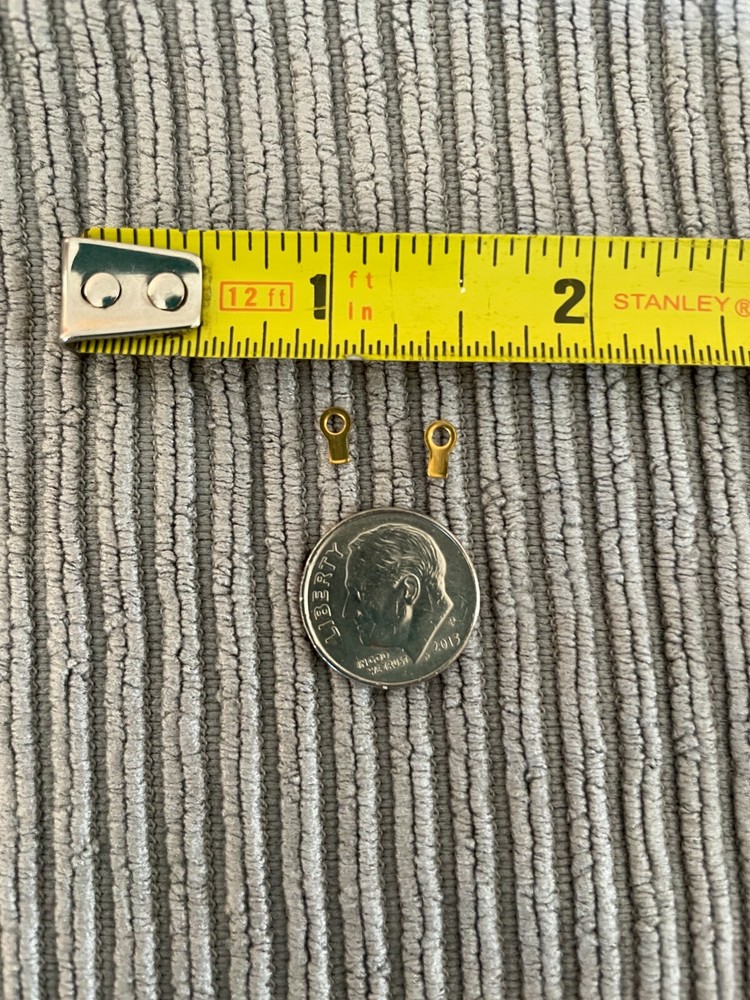 Tiny Brass Tab Hangers for Stained Glass