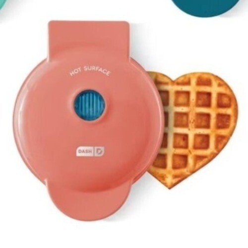 Dash Mini Maker 3 Pack - Heart Waffle Regular Waffle & Griddle - Nonstick Cookin