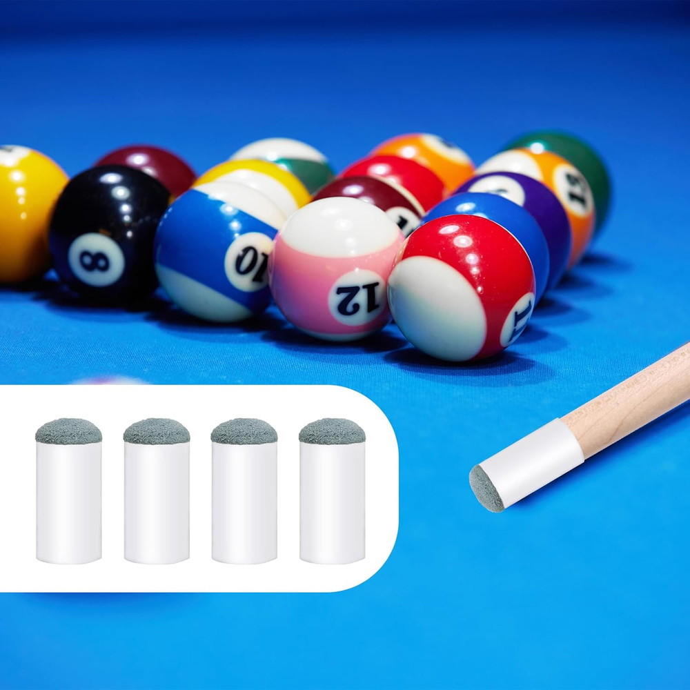 24 Pieces 13 Mm Pool Cue Tips Pool Stick Tips Slip on Cue Tips Replacement Pool