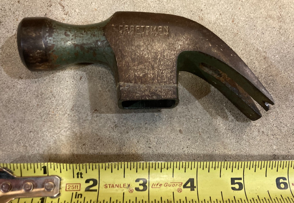 Craftsman 16 Ounce Claw Hammer Head 3818 Notched Claw