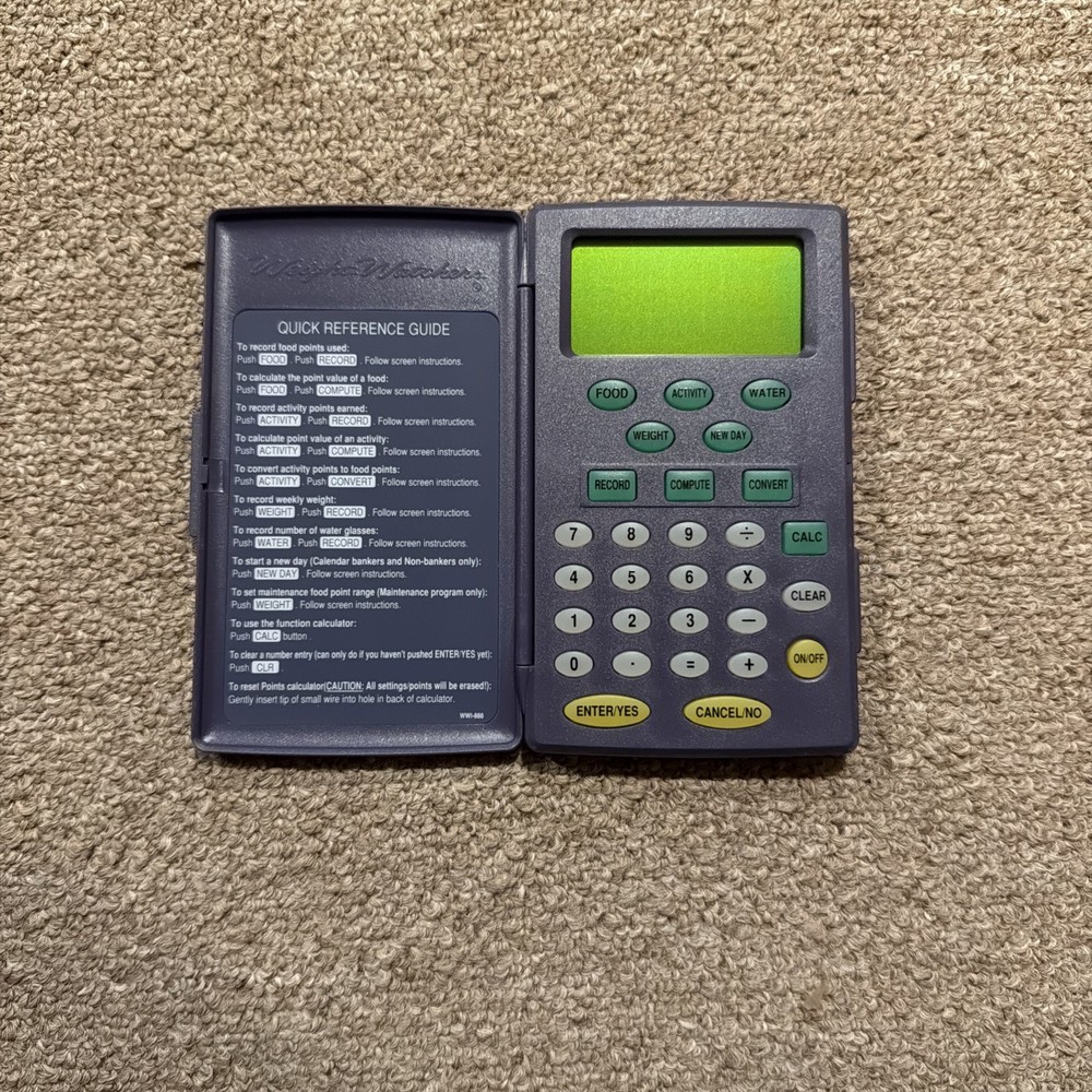 2000 Weight Watchers Winning Points Manager Calculator Untested