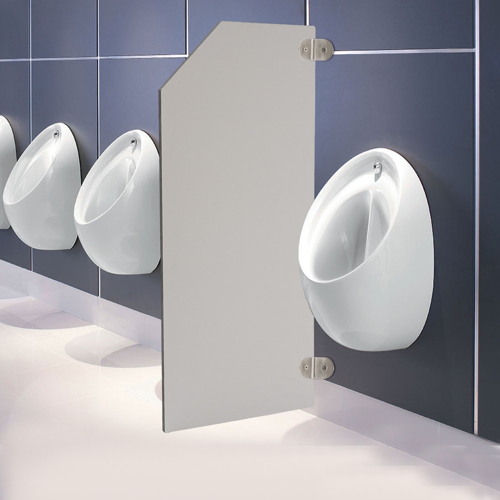 Wall-Mounted Urinal Partition Panel with Bevel Angle for Privacy