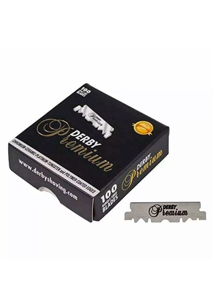 100 Derby Premium Single Edge Half Razor Blades