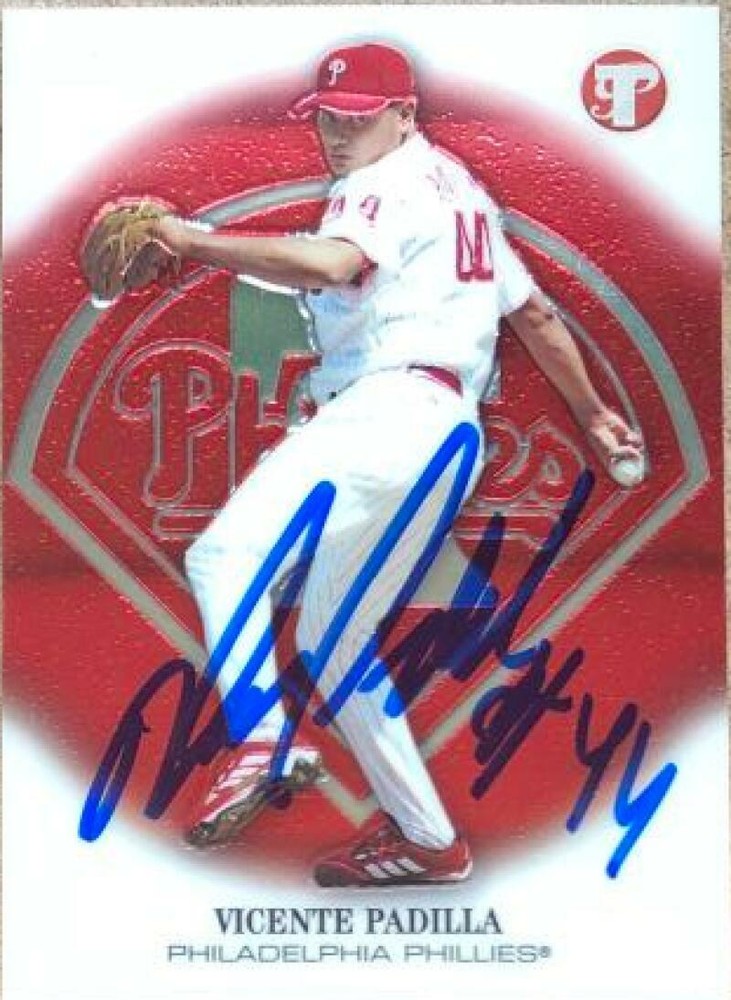 Vicente Padilla Autographed 2002 Topps Pristine #65