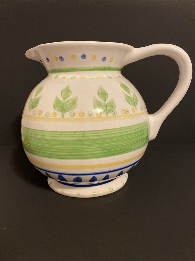 Decorative Ceramic Pitcher By Gibson Designs 8”