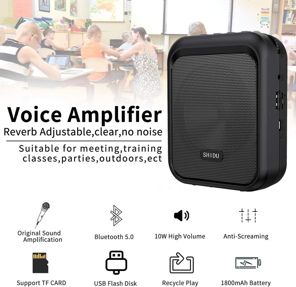 Portable PA Speaker Amplifier & Microphone System Bluetooth Rechargeable