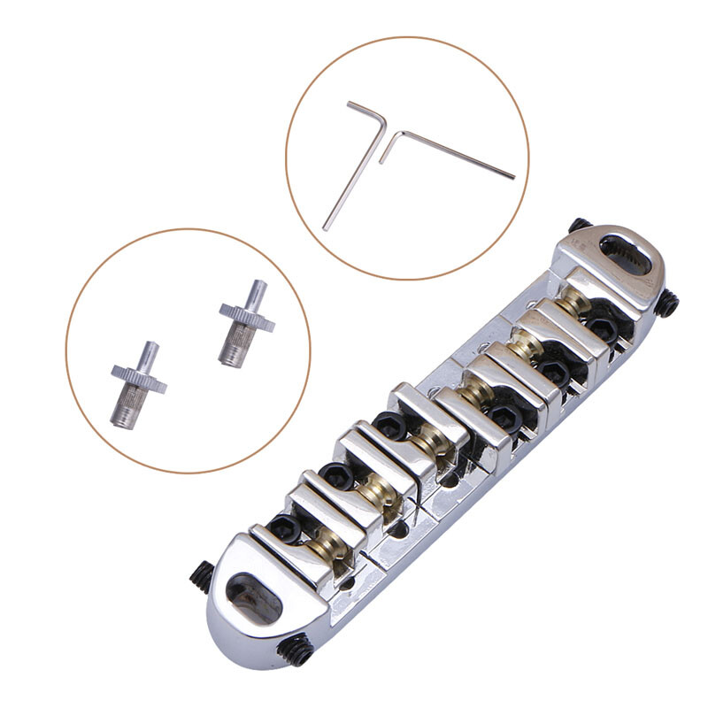 Chrome Adjustable Roller Saddle Tune-O-Matic Bridge for LP Les Paul SG