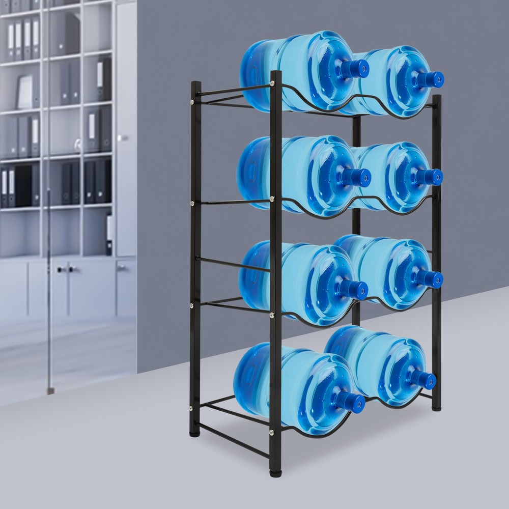 4 Tiers 5 Gal Water Bottle Jug Rack Water Bottle Rack Storage Holder Organizer