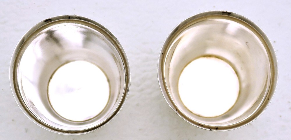 Set of 2 Swedish Solid Silver Shot Cup Hallmarked BHS Date Marked 1948