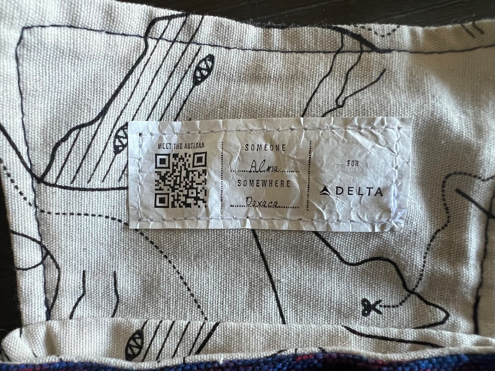 Delta Airlines Someone Somewhere amenities bag empty