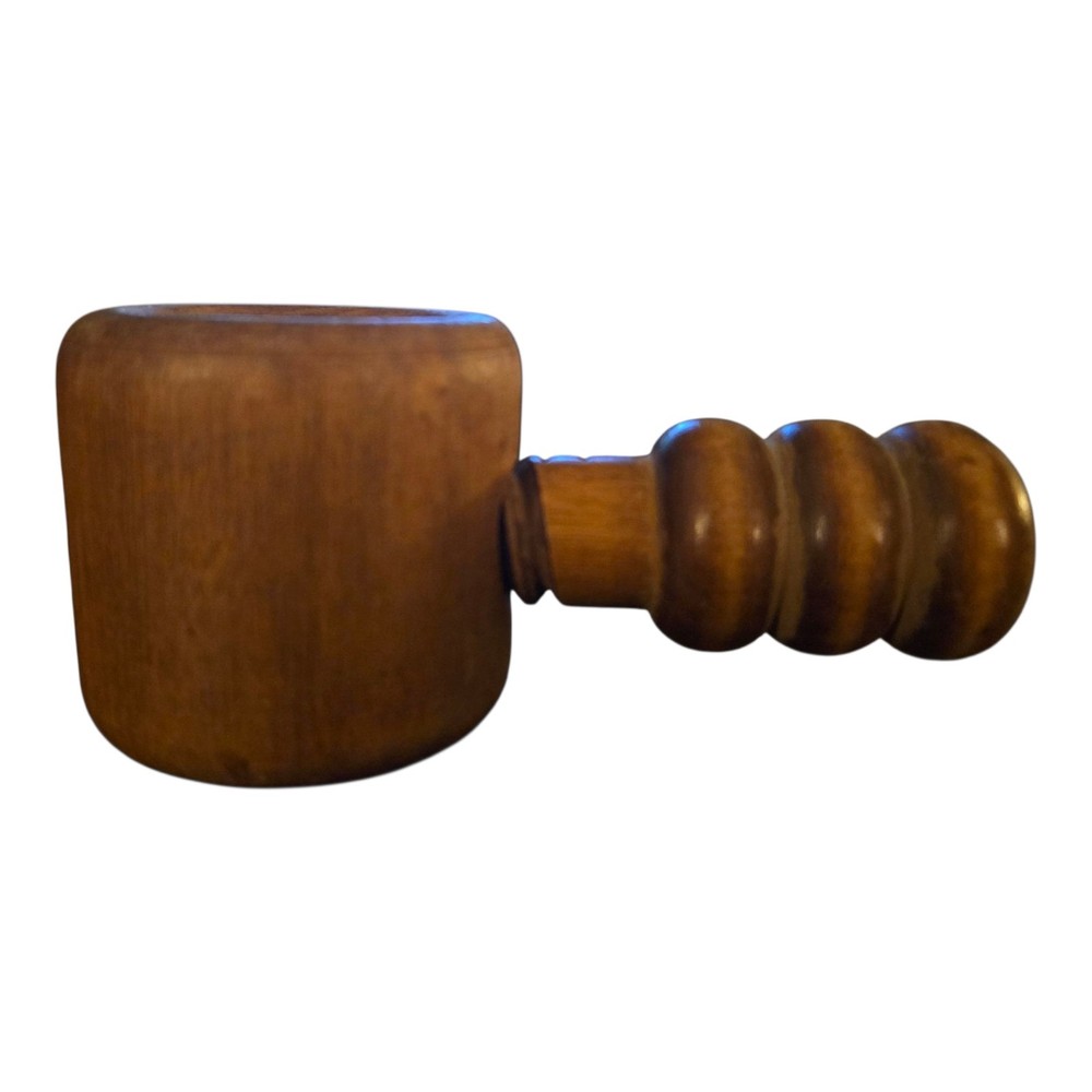 Vintage Wooden Corkscrew Style Walnut Nutcracker