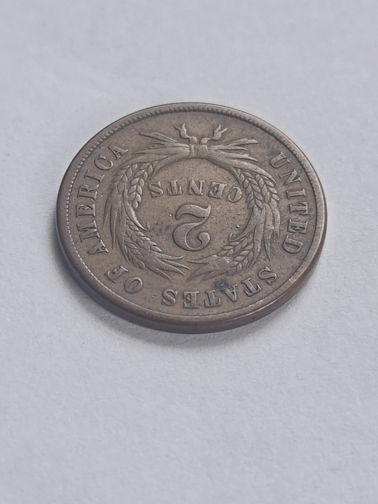1865 Two Cent Piece Very Fine VF #1501