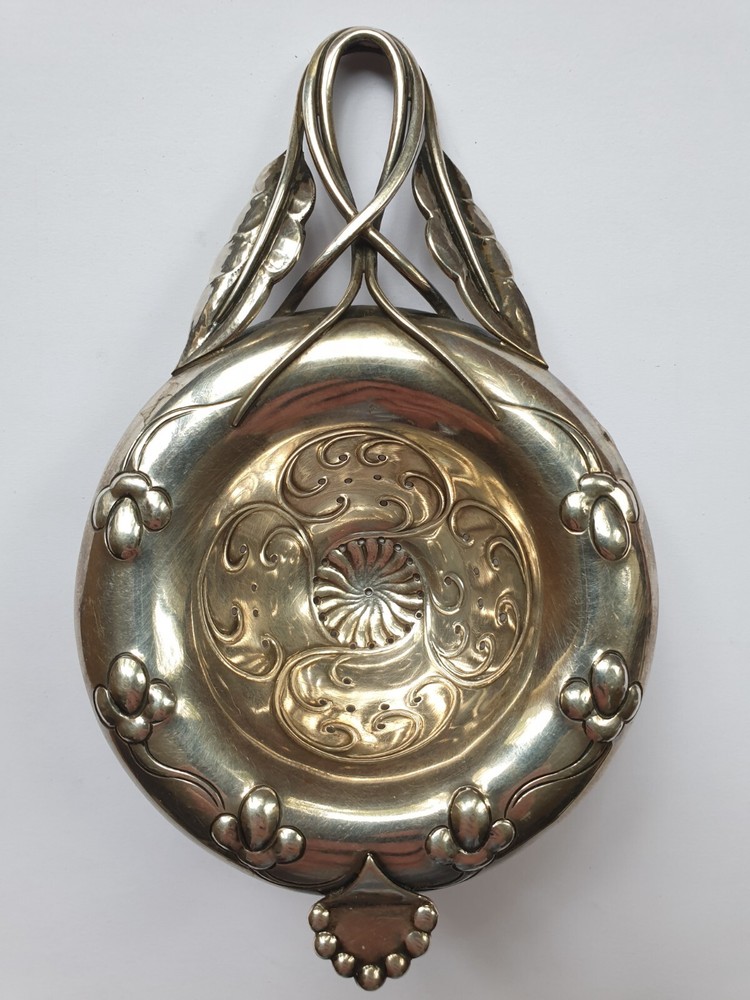 Antique Georg Jensen Sterling Silver Tea Strainer