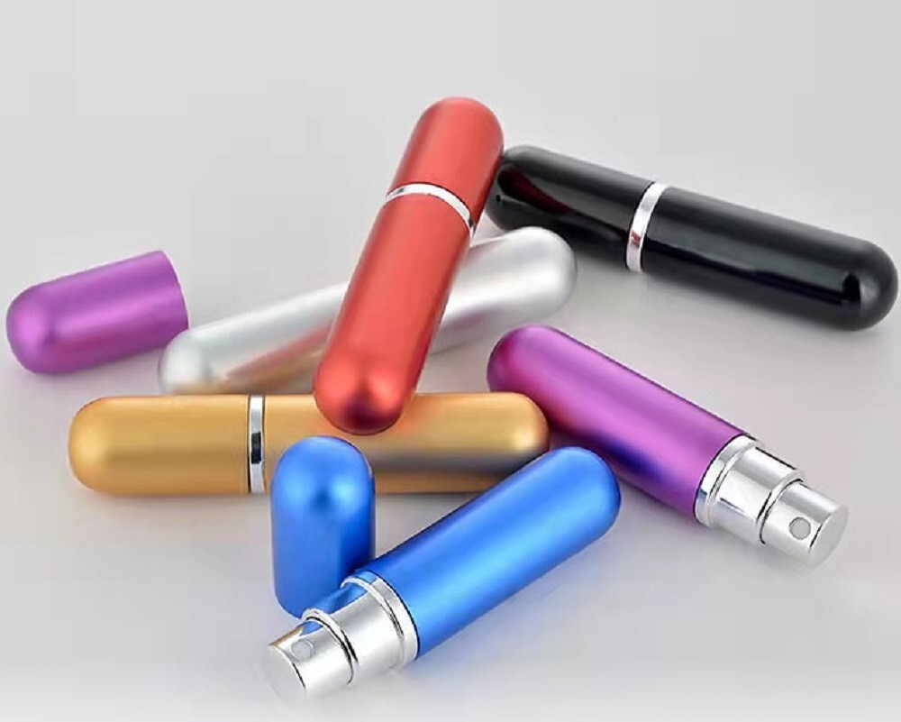 5 Pcs 10ml Travel Perfume Atomizer Set - Portable Refillable Mini Spray Bottles