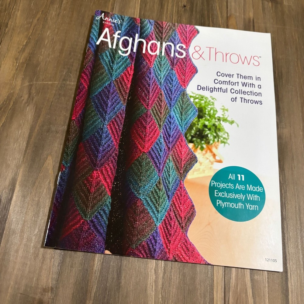 Afghans & Throws Crochet Knitting Book By Annies  11 Projects 2014